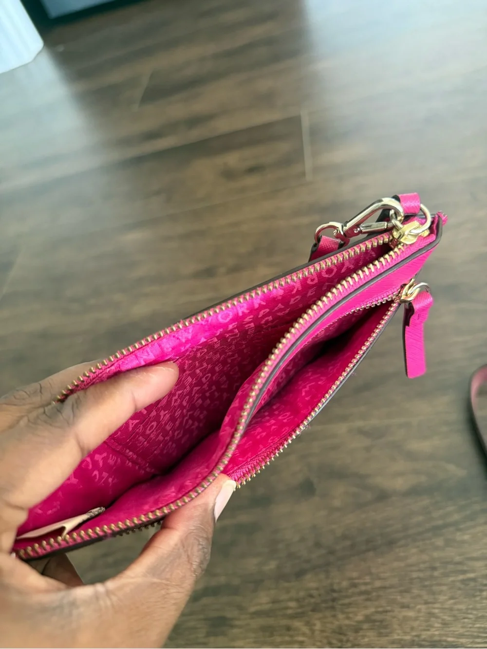 kate spade Hot Pink Saffiano Wristlet